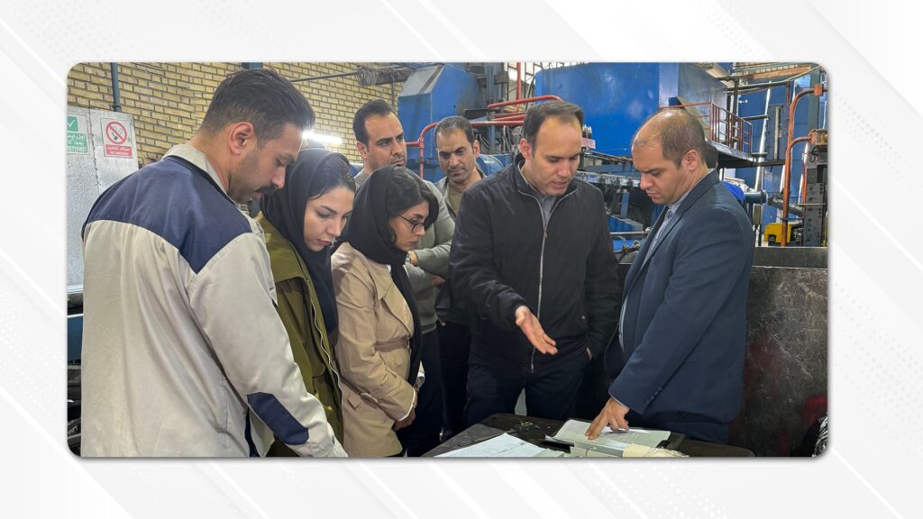 بازدید نمایندگان شرکت سامان پویش تامین از خط تولید مقاطع آلومینیومی شرکت روان گداز پردیس