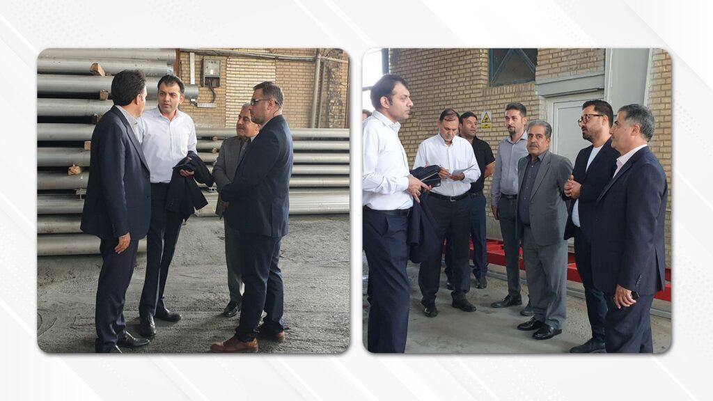 بازدید مدیر امور شعب بانک دی ایران و هیئت همراه از خط تولید شرکت روان‌گداز پردیس با هدف گسترش تعاملات دوجانبه