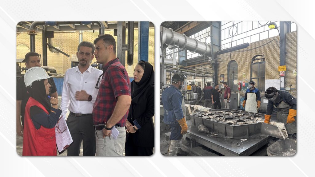 بازدید نمایندگان شرکت سایپا از خط تولید شرکت روان گداز پردیس